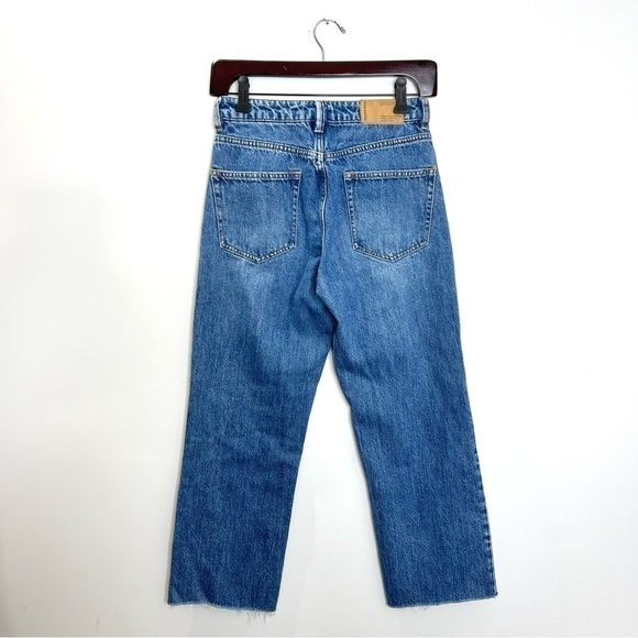 Frank and Oak Karen Kick Flare Organic Cotton Cropped Jeans 25 - Picture 4 of 12